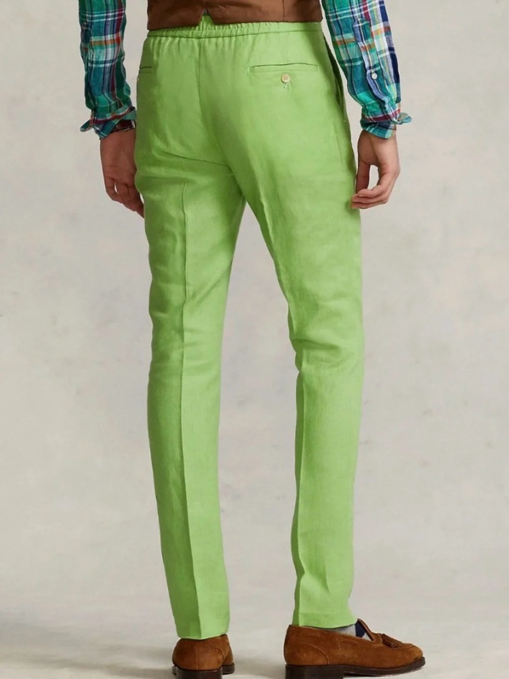 Polo by Ralph Lauren Lime Green Pleated Dress Pants